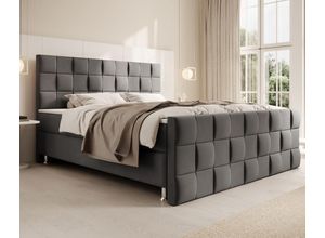 4065307005543 - Boxspringbett Tarifa 180x200cm Velour Anthrazit   SL 3   Deren 11