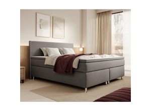 4065307005703 - Inter Handels Boxspringbett Gent - versch Ausführungen - 180x200cm Grau TFK