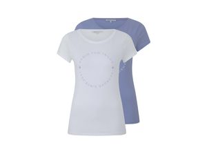 4065308335908 - Shirt Basic-T-Shirt im 2-Pack mit Rundhalsausschnitt und Logo-Print in Loose Fit