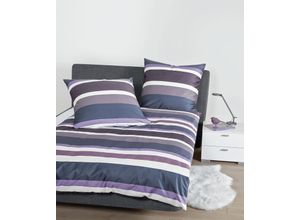 4065334045468 - Bettwäsche JANINE J D 87069 Gr B L 200 cm x 200 cm (1 St) B L 80 cm x 80 cm & 80 cm x 80 cm (2 St) Mako-Satin lila (lilac) Bettwäsche 200x200 cm mit Reißverschluss