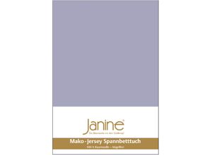 4065334072273 - Spannbettlaken JANINE MAKO-FEINJERSEY 5007 Laken Gr B L 180-200 cm x 200 cm 1 St Mako-Jersey 26 cm 180 x 200 cm-190 x 200 cm-200 x 200 cm lila (lavendel) Spannbettlaken aus 100% Baumwolle für Matratzen bis 26 cm Höhe