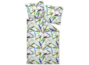 4065334081800 - Bettwäsche JANINE modern art S 42108 Gr B L 135 cm x 200 cm (1 St) B L 80 cm x 80 cm (1 St) Mako-Satin bunt (multicolor) Bettwäsche 135x200 cm mit Reißverschluss