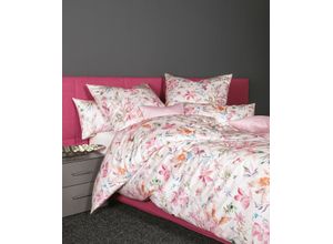 4065334135473 - Bettwäsche JANINE Mako-Satin45096 01 * 155X22080x80 Gr B L 155 cm x 200 cm (1 St) B L 80 cm x 80 cm (1 St) Mako-Satin rosa (korallrosa) mit Reissverschluss