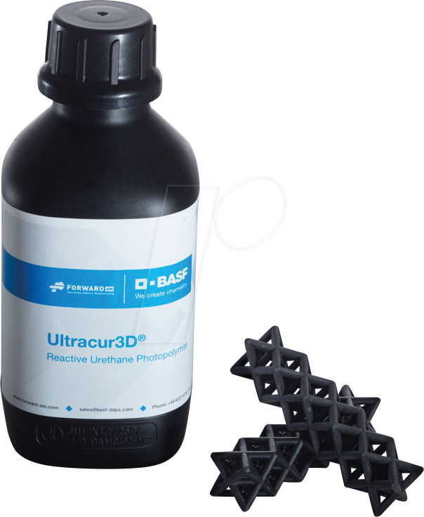 4065343000878 - BASFU 1006-003 - 3D Druck Kunstharz Ultracur3D ST 45 B Schwarz 1 kg