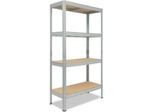 4065408010736 - Shelfplaza - profi 230x60x30cm Schwerlastregal verzinkt   Metallregal 4 Böden mit je 200kg Tragkraft als Kellerregal Garagenregal Werkstattregal &