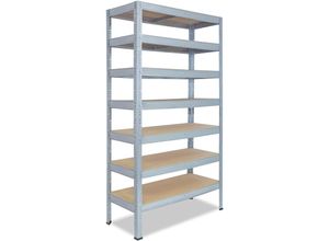 4065408013034 - Shelfplaza - profi 200x50x45cm Schwerlastregal verzinkt   Metallregal 7 Böden mit je 142kg Tragkraft als Kellerregal Garagenregal Werkstattregal &