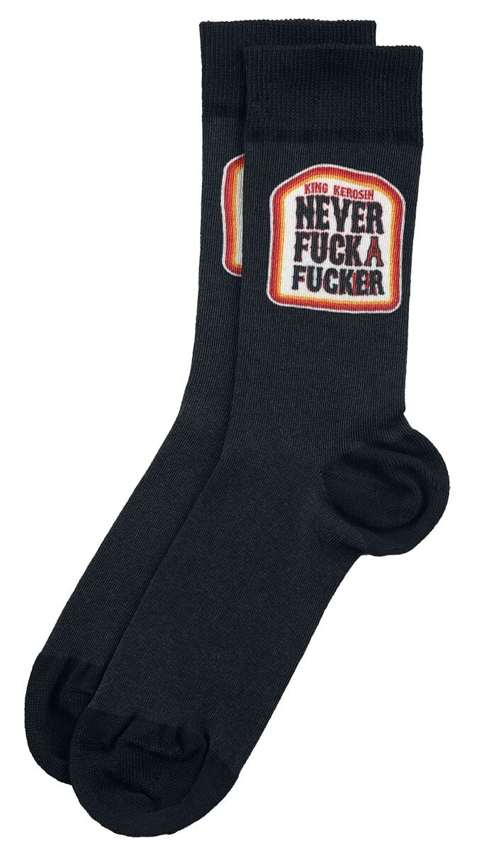 4065409198662 - Never Fuck A Fucker Socks Socken grau in EU 39-42