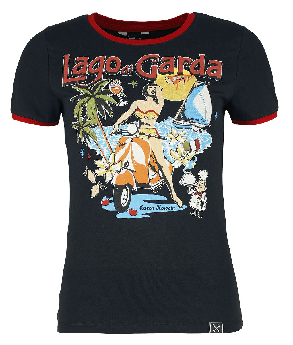 4065409213976 - Lago Di Garda T-Shirt schwarz rot in XS