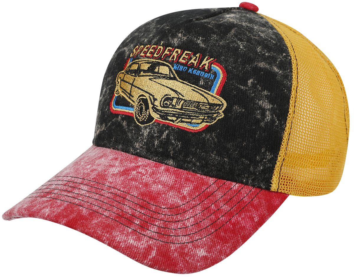 4065409225764 - Speedfreak Vintage Trucker Cap schwarz rot