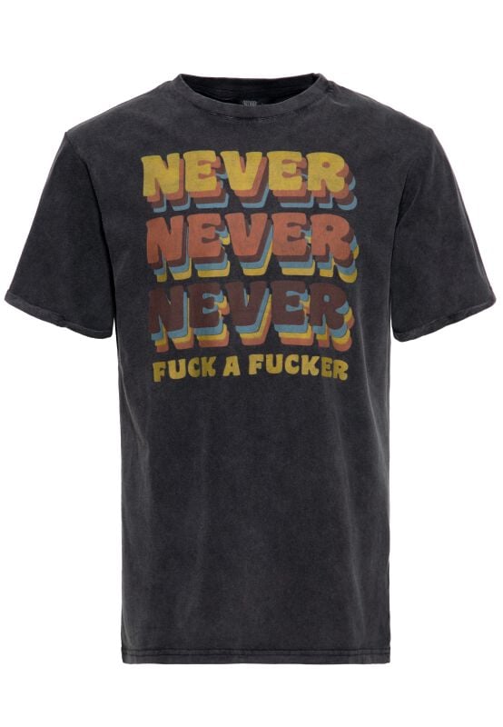 4065409256867 - Never Never Never T-Shirt grau in XL 4065409256867 - Never Never Never T-Shirt grau in XL