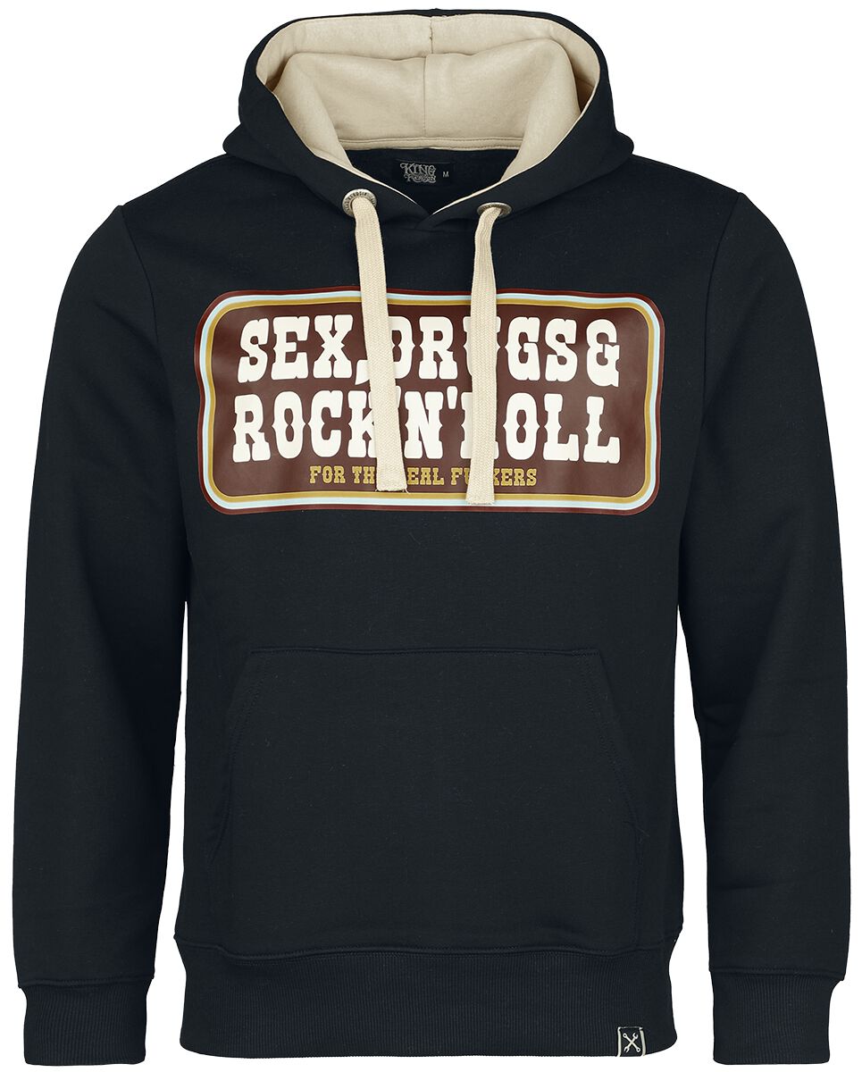 4065409265425 - RockNRoll Hoodie Kapuzenpullover schwarz in S