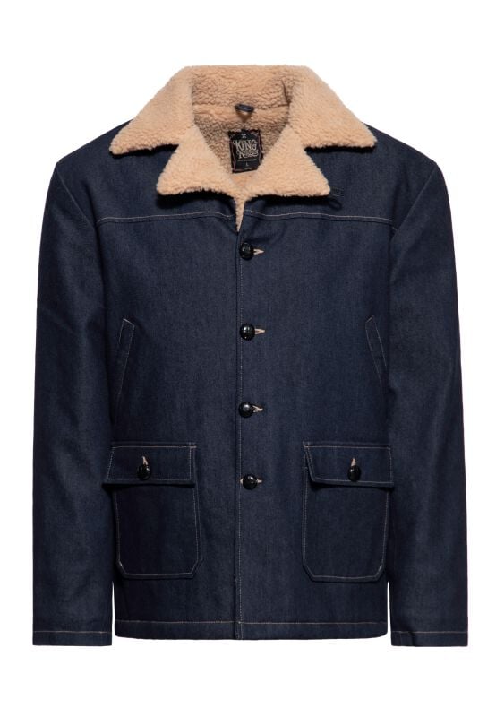 4065409265661 - Winter Coat Dark Blue Wash Winterjacke blau in M