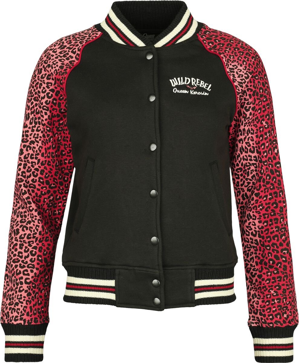 4065409266316 - Wild Rebel Collegejacke schwarz rot in M