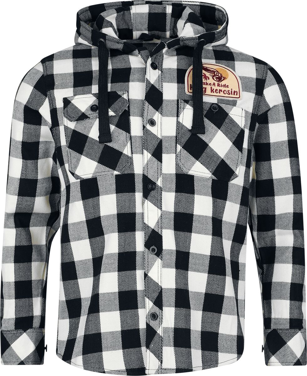 4065409267306 - Take A Ride Flanellhemd schwarz weiß in 3XL