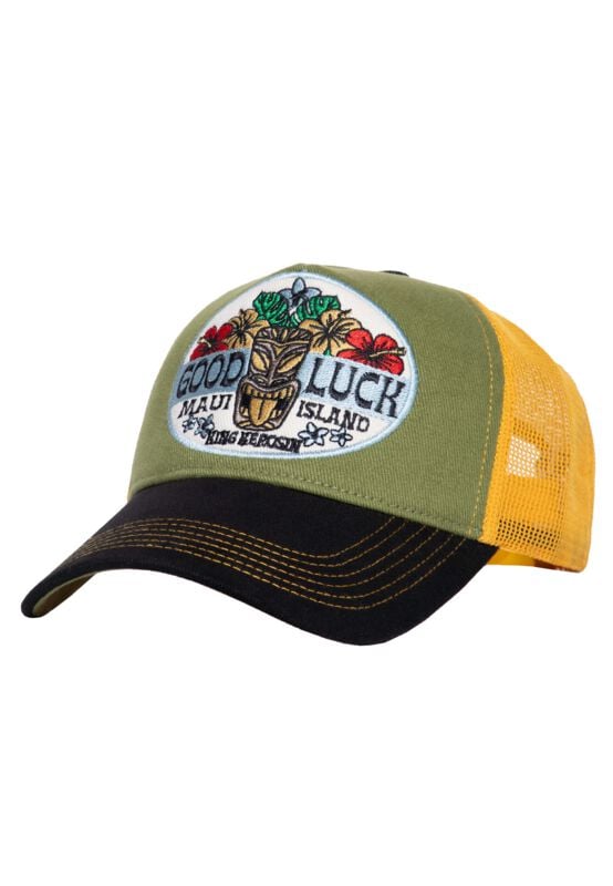 4065409282545 - Good Luck - Maui Island Trucker Cap Cap grün schwarz