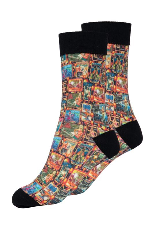 4065409284907 - Seventies Socks Socken schwarz in EU 39-42