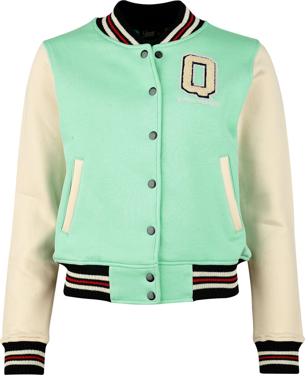 4065409286888 - Vintage Love Collegejacke beige grün in S