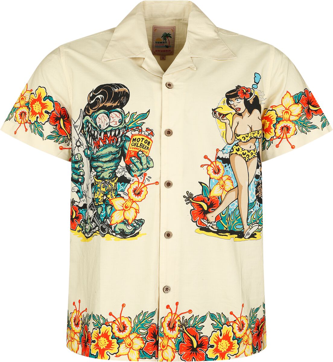 4065409287885 - Hawaii Shirt Kurzarmhemd natur in 3XL 4065409287885 - Hawaii Shirt Kurzarmhemd natur in 3XL