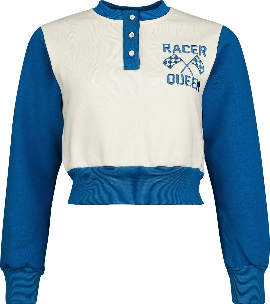 4065409296894 - Racer Queen Sweater Sweatshirt beige dunkelblau in S 4065409296894 - Racer Queen Sweater Sweatshirt beige dunkelblau in S