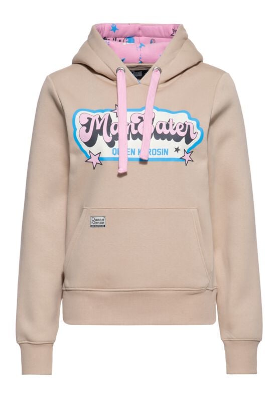4065409298775 - Man Eater Hoodie Kapuzenpullover beige in XL 4065409298775 - Man Eater Hoodie Kapuzenpullover beige in XL