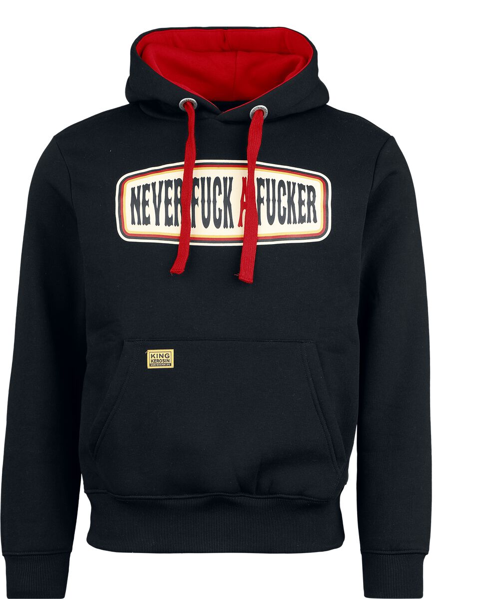 4065409300638 - Never Fuck A Fucker Hoodie Kapuzenpullover schwarz in L 4065409300638 - Never Fuck A Fucker Hoodie Kapuzenpullover schwarz in L