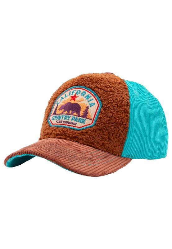 4065409301772 - California Teddy Cord Full Fabric Cap braun