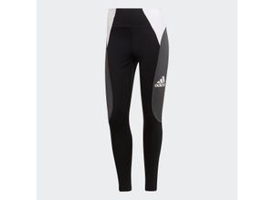 4065423784520 - adidas Training - 7 8-Leggings mit Farbblock-Design in Schwarz und Logo