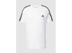 4065432961295 - adidas M 3 Stripes Single Jersey Tee Herren (Weiß L ) Lifestylebekleidung