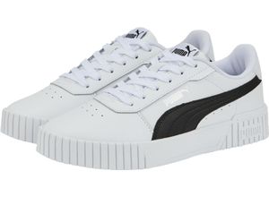 4065449422345 - PUMA® Carina 20 Sneaker Leder Plateau für Damen weiß 40