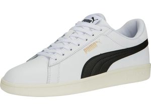 4065452405830 - PUMA® Smash v3 Sneaker Leder Logo für Herren weiß 46