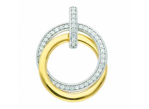 4065633209325 - Ketten-Anhänger ADELIA´S Damen Goldschmuck 333 Gold Anhänger mit Zirkonia Schmuckanhänger Gr mit Zirkonia Weißgold 333 goldfarben (gold) Damen Anhänger 333 Gold mit Zirkonia Goldschmuck für