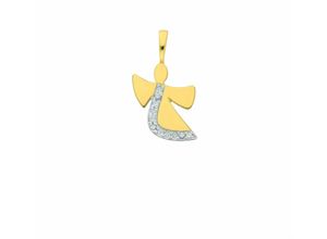 4065633210819 - Ketten-Anhänger ADELIA´S Damen Goldschmuck 585 Gold Anhänger Engel mit Zirkonia Schmuckanhänger Gr Gelbgold 585 goldfarben (gold) Damen Anhänger mit Zirkonia Goldschmuck für