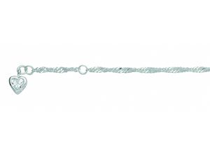 4065633222157 - Fußkette ADELIA´S Damen Silberschmuck Fußkettchen Gr Silber 925 (Sterlingsilber) silberfarben (silber) Damen 25 cm 925 Sterling Silber mit Zirkonia Silberschmuck für