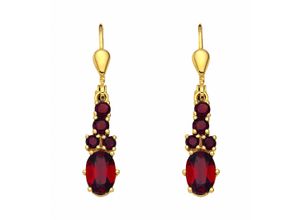 4065633222508 - Paar Ohrhänger ADELIA´S Damen Goldschmuck Ohrringe Gr Damen Gelbgold 333 rot Damen 333 Gold mit Granat Goldschmuck für