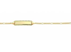 4065633223598 - Goldarmband ADELIA´S Damen Goldschmuck 333 Gold Figaro Armband 14 cm Armbänder Gr 14 Gelbgold 333 goldfarben (gold) Damen Armbänder Gold 333 Figarokette Goldschmuck für