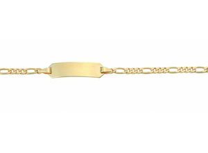 4065633223604 - Goldarmband ADELIA´S Damen Goldschmuck 333 Gold Figaro Armband 14 cm Armbänder Gr 14 Gelbgold 333 goldfarben (gold) Damen Armbänder Gold 333 Figarokette Goldschmuck für