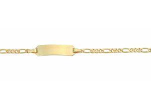 4065633223611 - Goldarmband ADELIA´S Damen Goldschmuck 585 Gold Figaro Armband 14 cm Armbänder Gr 14 Gelbgold 585 goldfarben (gold) Damen Armbänder Gold 585 Figarokette Goldschmuck für