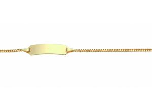 4065633223673 - Goldarmband ADELIA´S Damen Goldschmuck 585 Gold Flach Panzer Armband 14 cm Armbänder Gr 14 Gelbgold 585 goldfarben (gold) Damen Armbänder Gold 585 Flach Panzerkette Goldschmuck für