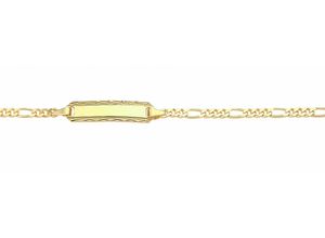 4065633223710 - Goldarmband ADELIA´S Damen Goldschmuck 333 Gold Figaro Armband 16 cm Armbänder Gr 16 Gelbgold 333 goldfarben (gold) Damen Armbänder Gold 333 Figarokette Goldschmuck für