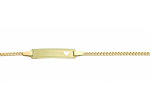 4065633223802 - Goldarmband ADELIA´S Damen Goldschmuck 333 Gold Flach Panzer Armband 14 cm Armbänder Gr 14 Gelbgold 333 goldfarben (gold) Damen Armbänder Gold 333 Flach Panzerkette Goldschmuck für