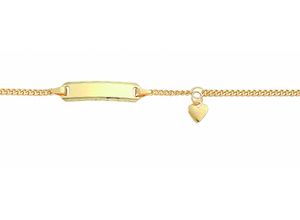 4065633223901 - Goldarmband ADELIA´S Damen Goldschmuck Armbänder Gr 14 Gelbgold 333 goldfarben (gold) Damen Armbänder Gold 333 Flach Panzerkette Goldschmuck für