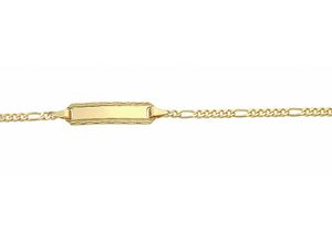 4065633225219 - Goldarmband ADELIA´S Damen Goldschmuck 333 Gold Figaro Armband 14 cm Armbänder Gr 14 Gelbgold 333 goldfarben (gold) Damen Armbänder Gold 333 Figarokette Goldschmuck für