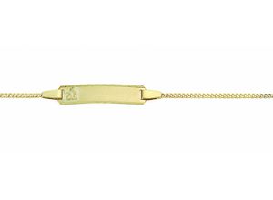 4065633225394 - Goldarmband ADELIA´S Damen Goldschmuck 333 Gold Flach Panzer Armband 14 cm Armbänder Gr 14 Gelbgold 333 goldfarben (gold) Damen Armbänder Gold 333 Flach Panzerkette Goldschmuck für