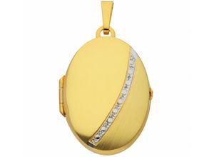 4065633235416 - Ketten-Anhänger ADELIA´S Damen Goldschmuck 333 Gold Medaillon Anhänger Schmuckanhänger Gr Weißgold 333 goldfarben (gold) Damen Anhänger 333 Gold Goldschmuck für