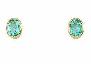 4065633237465 - Paar Ohrhänger ADELIA´S Damen Goldschmuck Ohrringe Gr Damen Gelbgold 585 blau Damen Ohrhänger 585 Gold mit Aquamarin Goldschmuck für