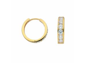 4065633237960 - Paar Creolen ADELIA´S Damen Goldschmuck Ohrringe Gr Damen Gelbgold 333 goldfarben (gold) Damen Creolen 333 Gold mit Zirkonia Goldschmuck für