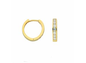 4065633237984 - Paar Creolen ADELIA´S Damen Goldschmuck Ohrringe Gr Damen Gelbgold 333 goldfarben (gold) Damen 333 Gold mit Zirkonia Goldschmuck für