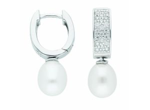 4065633239315 - Paar Creolen ADELIA´S Damen Silberschmuck Ohrringe Gr Damen Silber 925 (Sterlingsilber) silberfarben (silber) Damen Creolen 925 Sterling Silber mit Zirkonia Silberschmuck für