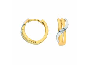 4065633240441 - Paar Creolen ADELIA´S Damen Goldschmuck Ohrringe Gr Damen Gelbgold 333 goldfarben (gold) Damen 333 Gold mit Zirkonia Goldschmuck für