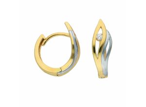 4065633241585 - Paar Creolen ADELIA´S Damen Goldschmuck Ohrringe Gr Damen Gelbgold 333 goldfarben (gold) Damen Creolen 333 Gold mit Zirkonia Goldschmuck für